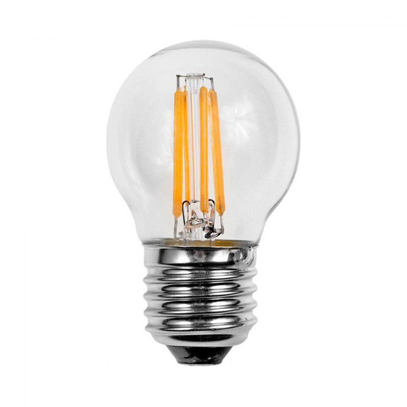 Bombillas base G45 E27/E14 esféricas de cristal